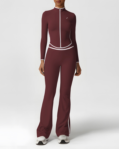 Apphia High Collar 2-Piece Flare Set