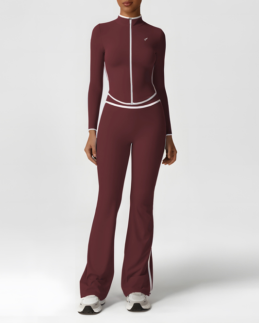 Apphia High Collar 2-Piece Flare Set