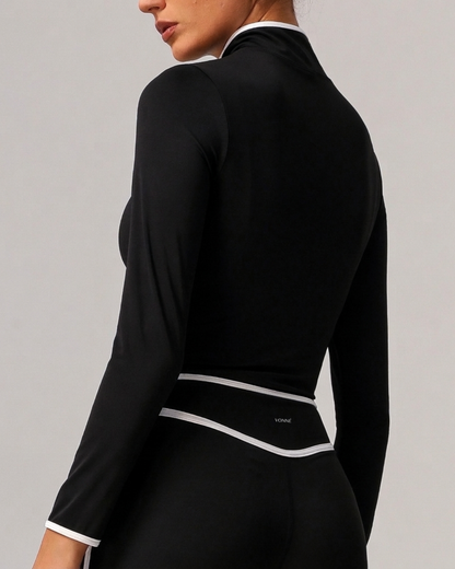 Apphia High Collar 2-Piece Flare Set