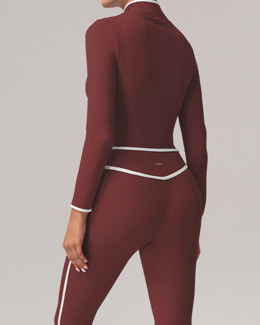 Apphia High Collar 2-Piece Flare Set